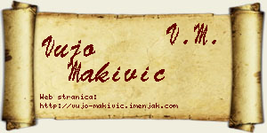 Vujo Makivić vizit kartica